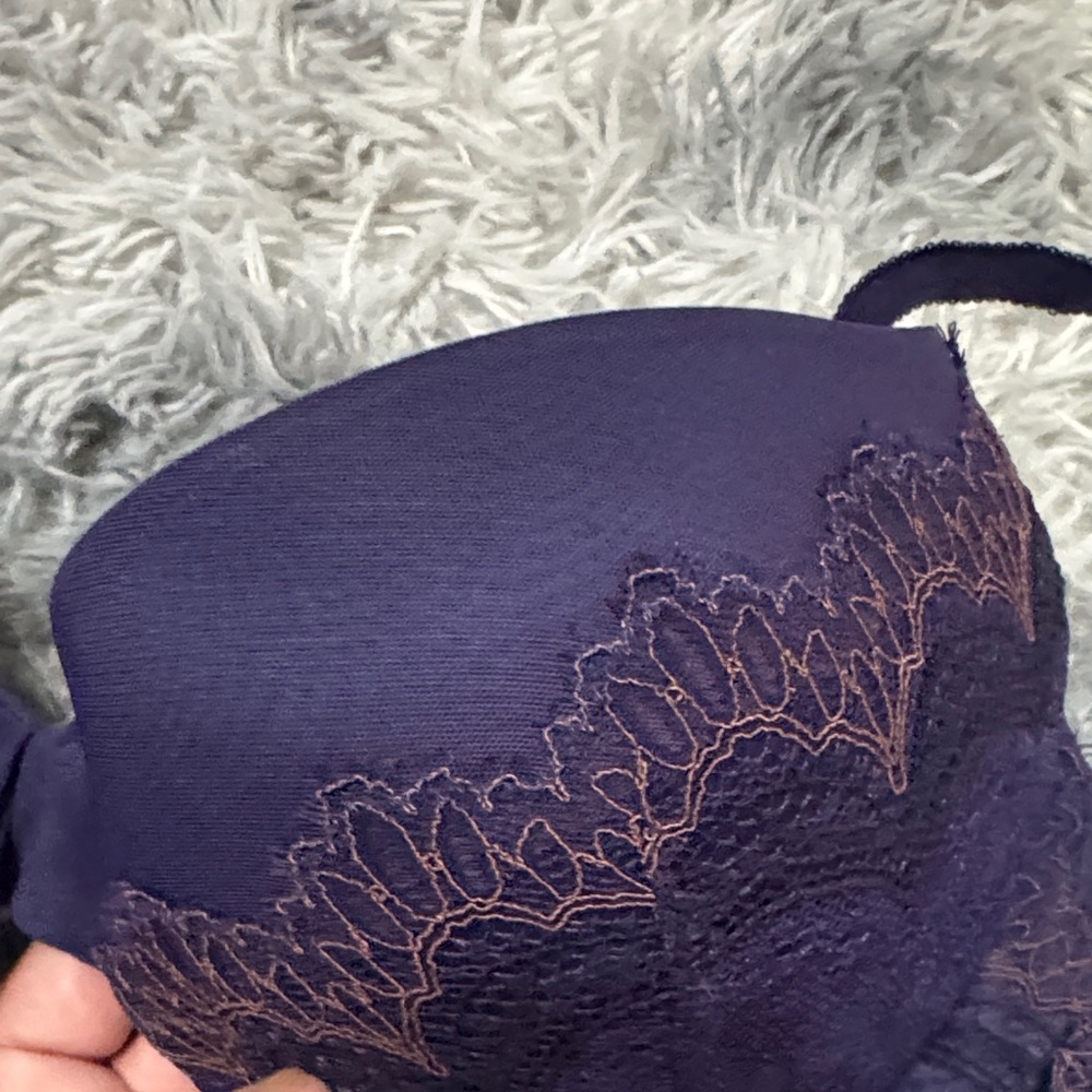 Luxurious Purple Lace Underwire Bra - Picture 8 of 11